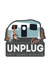 North Georgia Mountains - Go Unplug - Camper - Vector - Contour - Lantern Press Artwork