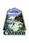 Canada - Explore - Coastal Scene - Bike & Ferry - Contour - Lantern Press Artwork