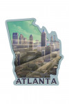 Atlanta, Georgia - Lithograph - Skyline - Contour