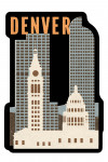 Denver, Colorado - Woodblock - Contour
