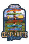 Crested Butte, Colorado - Destination Signpost - Contour - Lantern Press Artwork