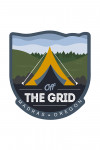 Madras, Oregon - Off the Grid (Tent) - Vector Style - Rounded Hills - Contour - Lantern Press Artwork