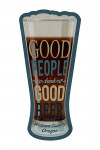 Wallowa County, Oregon - Good People Drink Good Beer - Sentiment - Contour - Lantern Press Artwork