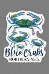 Northern Neck, Virginia - Blue Crabs - Pattern - Contour - Lantern Press Artwork