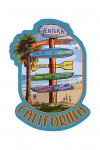 Ventura, California - Destination Sign - Kids with Kite - Contour - Lantern Press Artwork