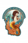 Ventura, California - Mermaid - Contour - Lantern Press Artwork