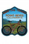 Point Reyes, California - Ride the Trails - Mountain Bike - Contour - Lantern Press Artwork