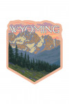 Wyoming - Spring Flowers - Contour - Lantern Press Artwork