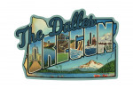 The Dalles, Oregon - Large Letter Scenes - Contour - Lantern Press Artwork