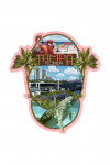 Tampa, Florida -  Montage - Contour - Lantern Press Artwork