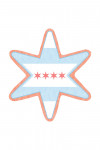 Chicago,Illinois - Flag - Contour