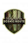 Trinidad, California - Scenic Route - Forest - Geometric Lithograph - Contour - Lantern Press Artwork