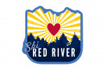 Red River, New Mexico - Heart & Treeline - Contour - Lantern Press Artwork