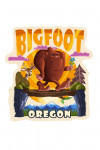 Oregon - Bigfoot - Mid-Century Inspired - Contour - Lantern Press Artwork