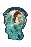 Oregon Coast, Oregon - Mermaid - Contour - Lantern Press Artwork