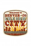Denver, Colorado - Mile High City - Sunburst - Start Your Adventure - Contour - Lantern Press Artwork