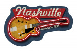 Nashville, Tennessee - Vintage Guitar Sign - Contour