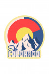 Colorado - Ski Colorado - Contour - Lantern Press Artwork
