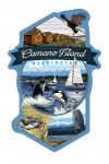 Camano Island, Washington - Montage - Contour - Lantern Press Artwork