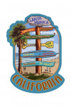 Santa Monica, California - Destination Sign - Contour - Lantern Press Artwork