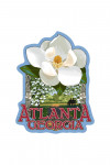 Atlanta, Georgia - Single White Magnolia - Contour