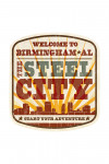 Birmingham, Alabama - The Steel City - Sunburst - Start Your Adventure - Contour - Lantern Press Artwork
