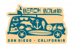 San Diego, California - Coastal Icons - Contour - Lantern Press Artwork