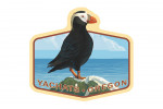 Yachats, Oregon - Puffin - Contour - Lantern Press Artwork