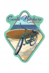 Santa Barbara, California - Beach Cruiser on Beach - Contour - Lantern Press Artwork
