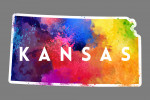 Kansas - State Abstract - Contour - Lantern Press Artwork