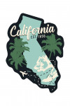 California - State Outline - Urban Traveler - Contour - Lantern Press Artwork