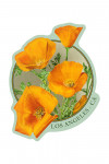 Los Angeles, California - Poppy Flowers - Contour - Lantern Press Artwork
