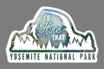Yosemite National Park, California - I'd Hike That - Contour - Lantern Press Artwork