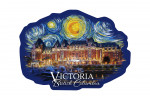 Victoria, BC - Starry Night - Contour - Lantern Press Artwork