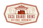 Casa Grande Ruins National Monument, Arizona - Monoline with Color - Contour - Lantern Press Artwork