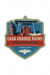 Casa Grande Ruins National Monument, Arizona - Shield - Contour - Lantern Press Artwork