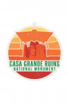 Casa Grande Ruins National Monument, Arizona - Sun Contour - Lantern Press Artwork