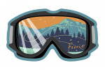 Fernie, Canada - Snow Goggles - Contour - Lantern Press Artwork