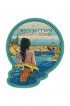 Coos Bay, Oregon - Mermaid Japanese Woodblock - Contour - Lantern Press Artwork