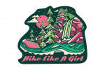 Hike Like a Girl - Distressed Vector - Hiking Boot - Contour