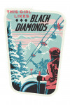 Ski Black Diamond - Contour - Lantern Press Artwork