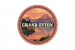Grand Teton National Park, Wyoming - Sunset & Mountains - Contour - Lantern Press Photography
