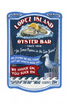 Lopez Island, Washington - Oyster Bar Vintage Sign - Contour - Lantern Press Artwork