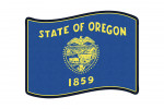 Oregon State Flag - Contour - Lantern Press Artwork