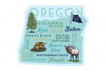 Oregon Typography & Icons - Contour - Lantern Press Artwork