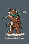 Lake Tahoe, California - Ski Bear - Distressed Vector - Lantern Press Artwork