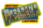 Pasadena, California - Greetings From - Contour - Lantern Press Artwork