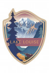Lake Louise, Canada - Mountain Scene - Lithograph - Contour - Lantern Press Artwork