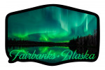 Fairbanks, Alaska - Photography - Northern Lights over Lake - Contour