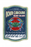 Outer Banks, North Carolina - Blue Crabs - Vintage Sign - Contour - Lantern Press Artwork